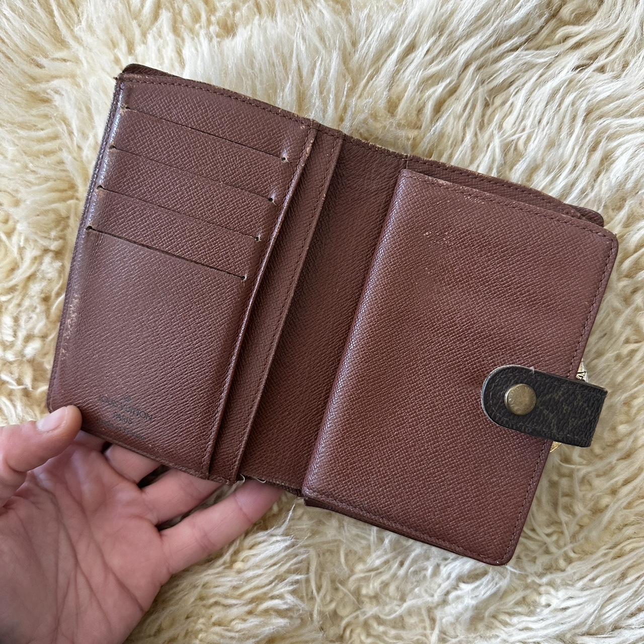 Vintage Louis Vuitton Wallet Card Holder Brown - Depop