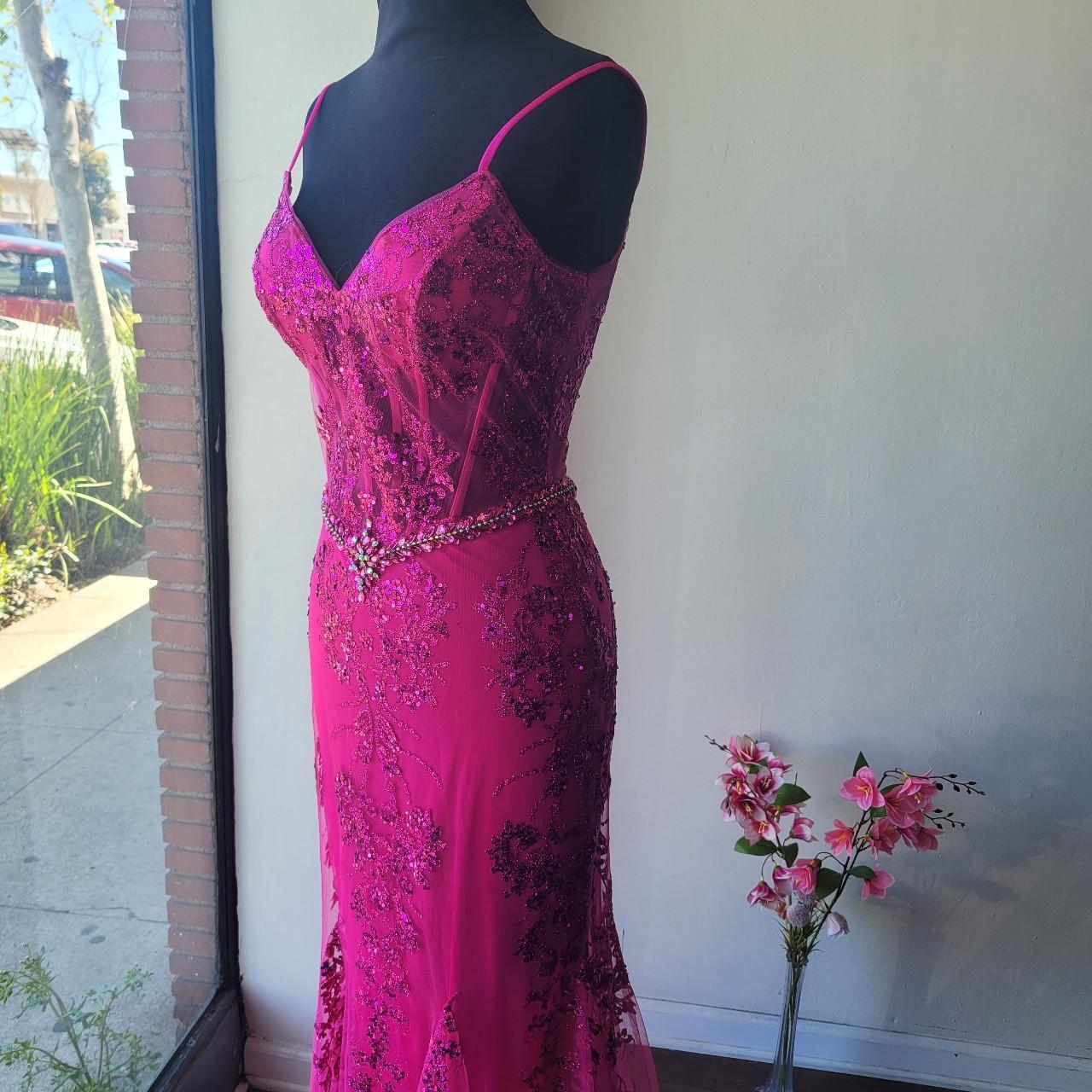 Stunning Magenta PROM/ Evening gown, pure glamour as... - Depop