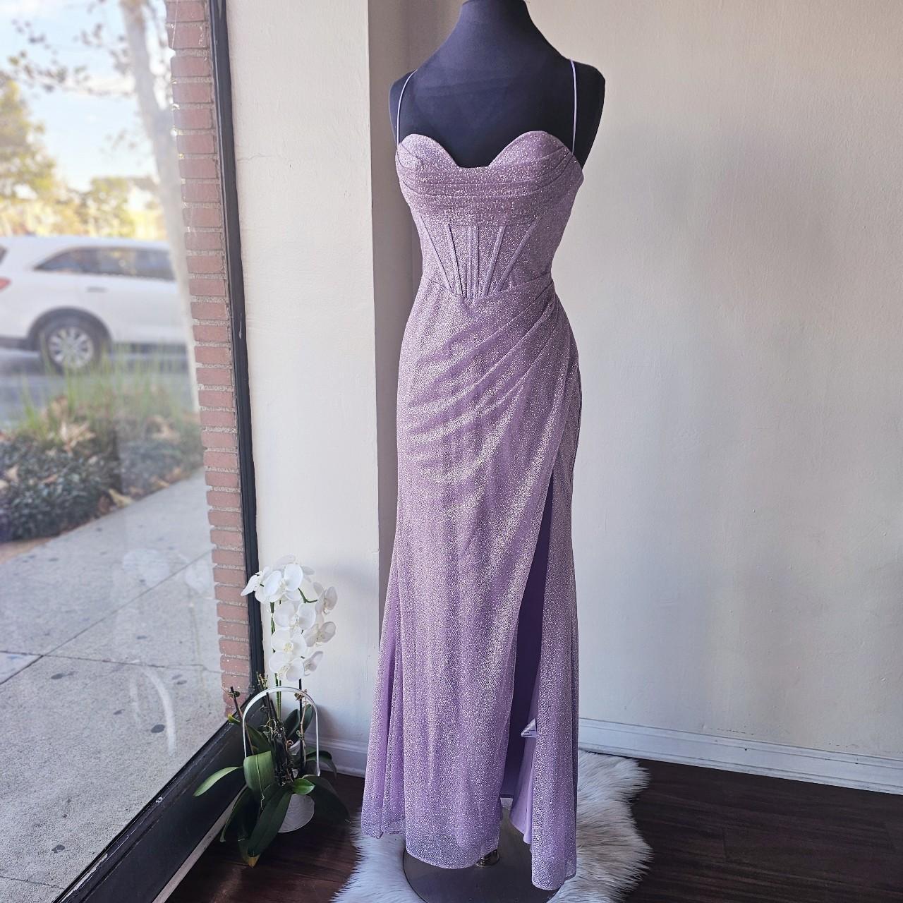 Fitted lavender clearance dress