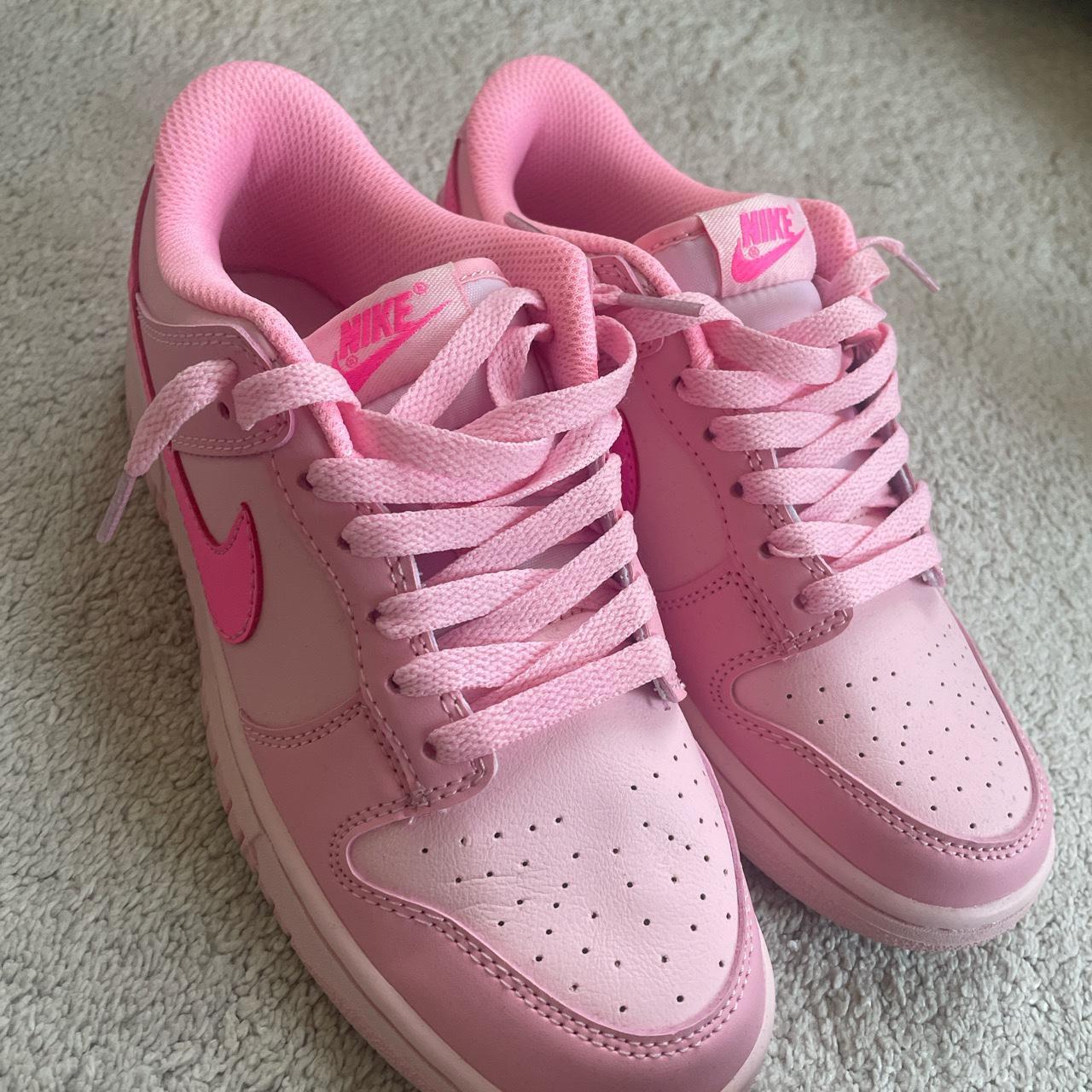 triple pink “barbie” dunks A gift from a family... - Depop