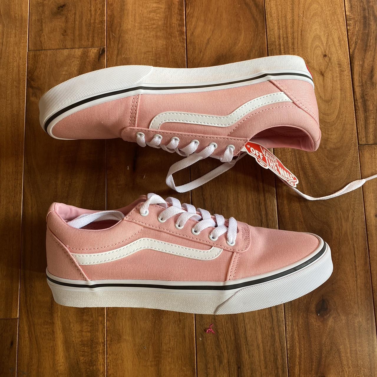 NWT pink old school lo top vans Never worn, still... - Depop