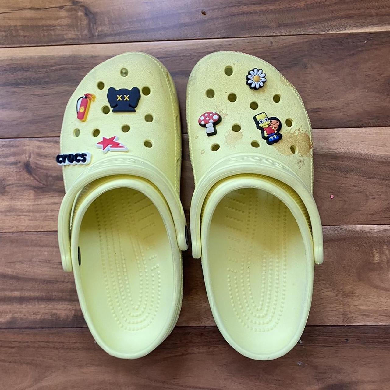 Yellow classic crocs Jibbitz not included, this is... - Depop