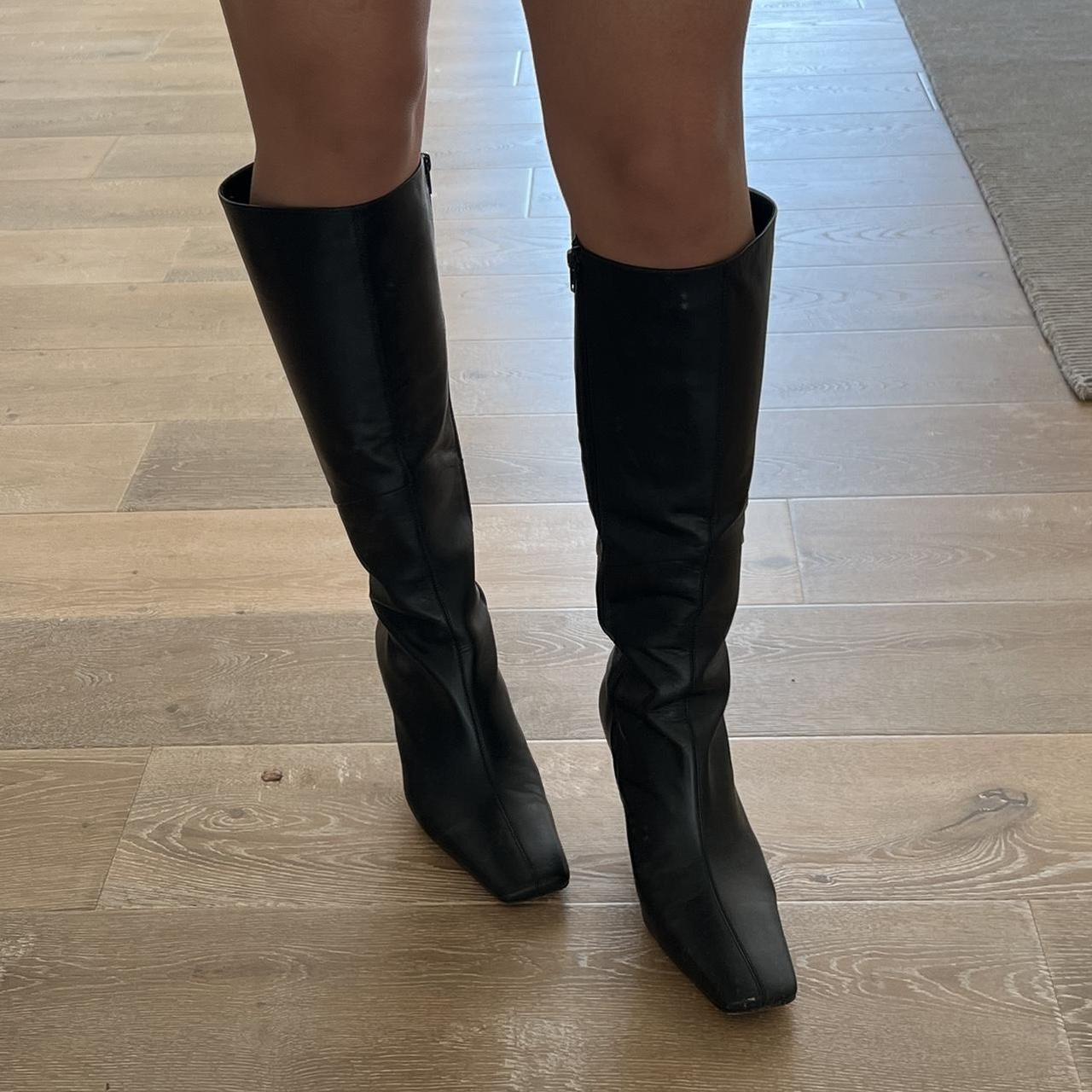 Tony Bianco Fantasy Heeled Boot in Black... - Depop