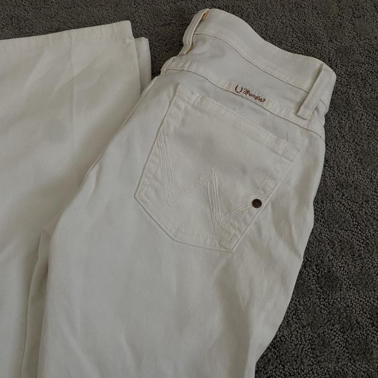 Women's White and Cream Jeans | Depop