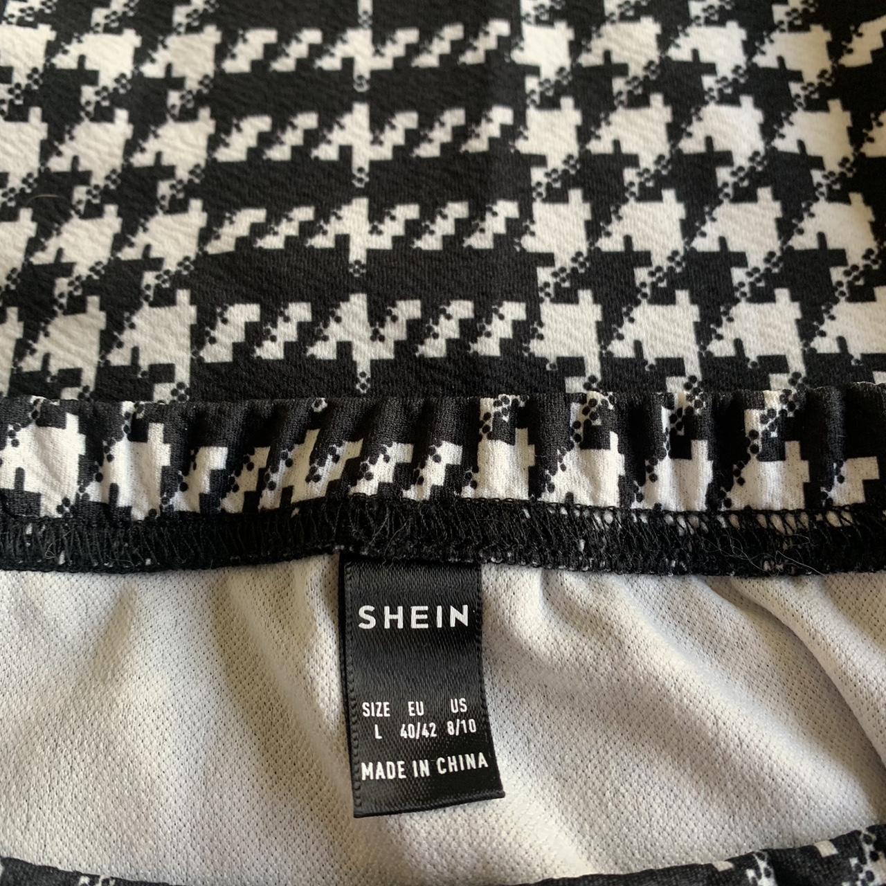 SHEIN Women's Black and White Skirt | Depop