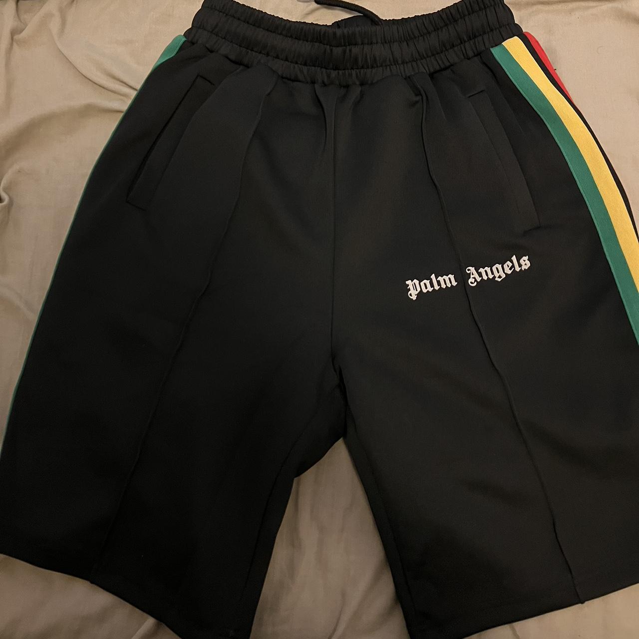Palm Angels Men's Black Shorts | Depop