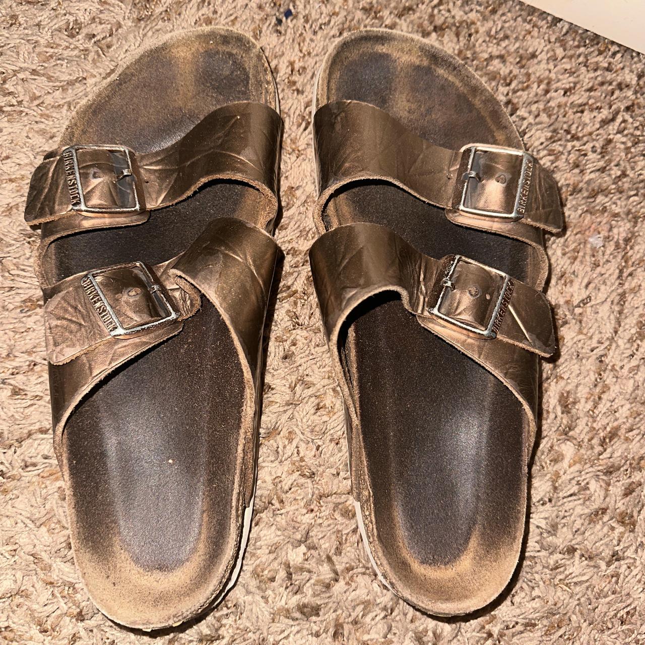 copper birkenstocks