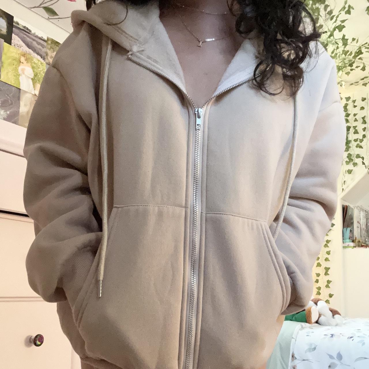 HOT Drop Shoulder Shein Zip Up Drawstring Hoodie ?SHEIN Zip