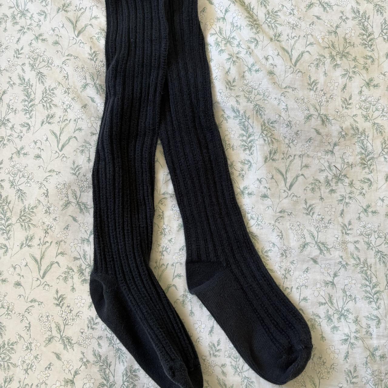 Vintage Leg Warmers Black Knit Knee Socks Thigh - Depop