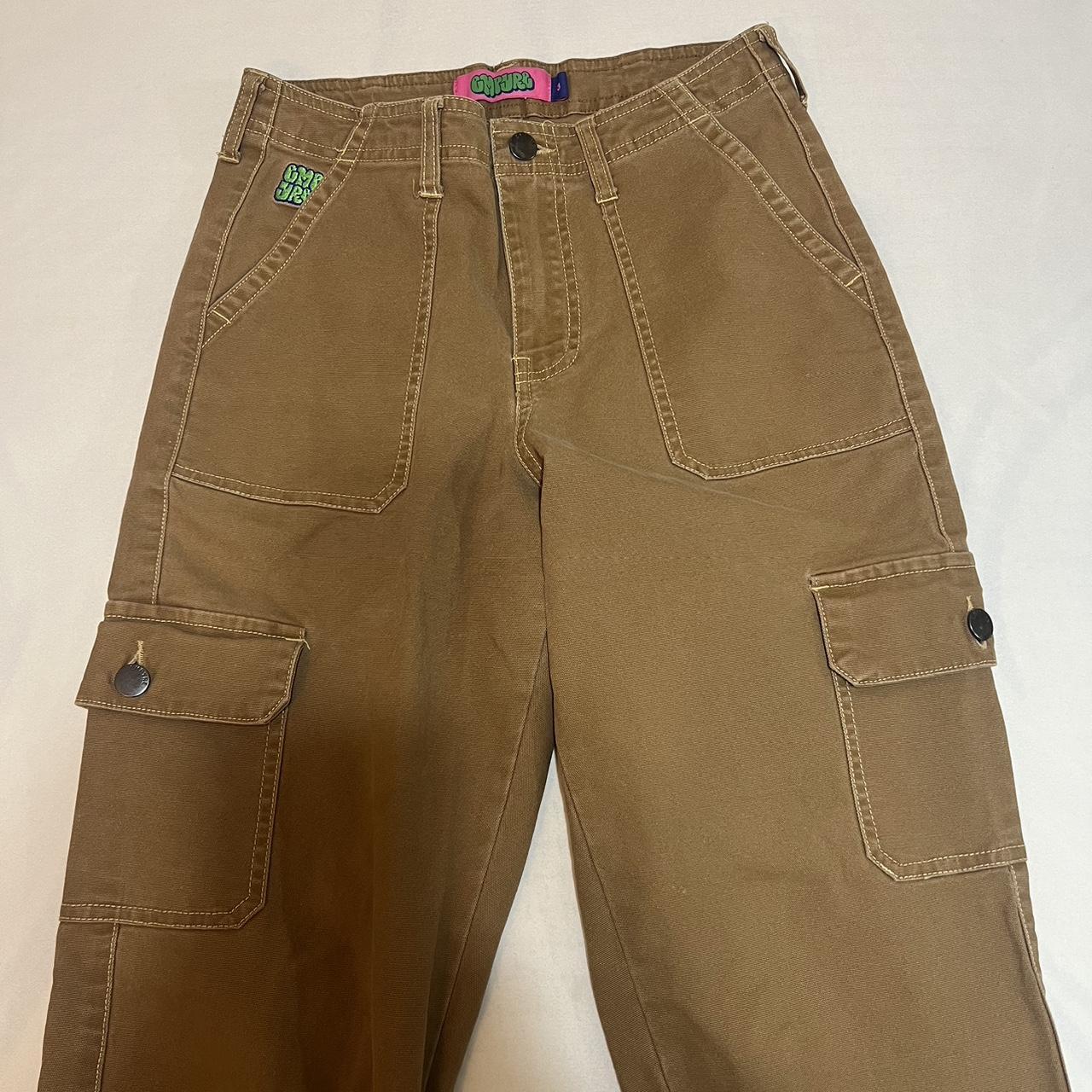 Empyre Marlo Bronze Brown Canvas Cargo Pants Good - Depop