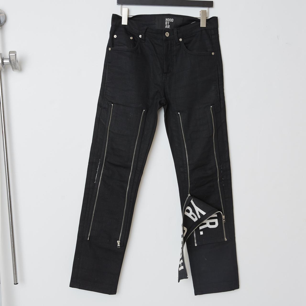 Hood By Air Men's Black and White Jeans (2)