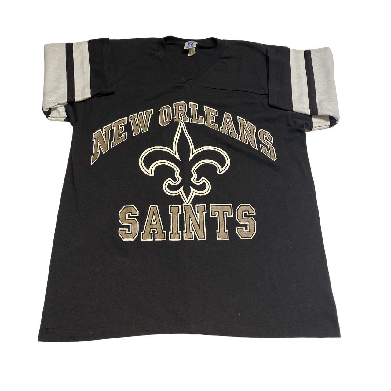 NFL, Shirts, Vintagenfl New Orleans Saints Mens Black Tee Size Large