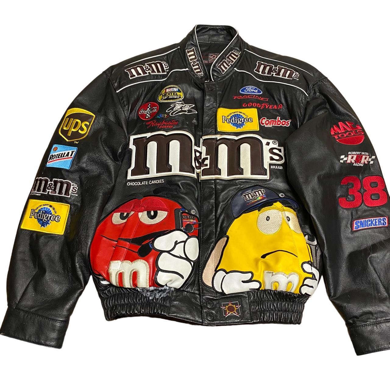 Vintage Jeff Hamilton m&ms nascar leather... - Depop