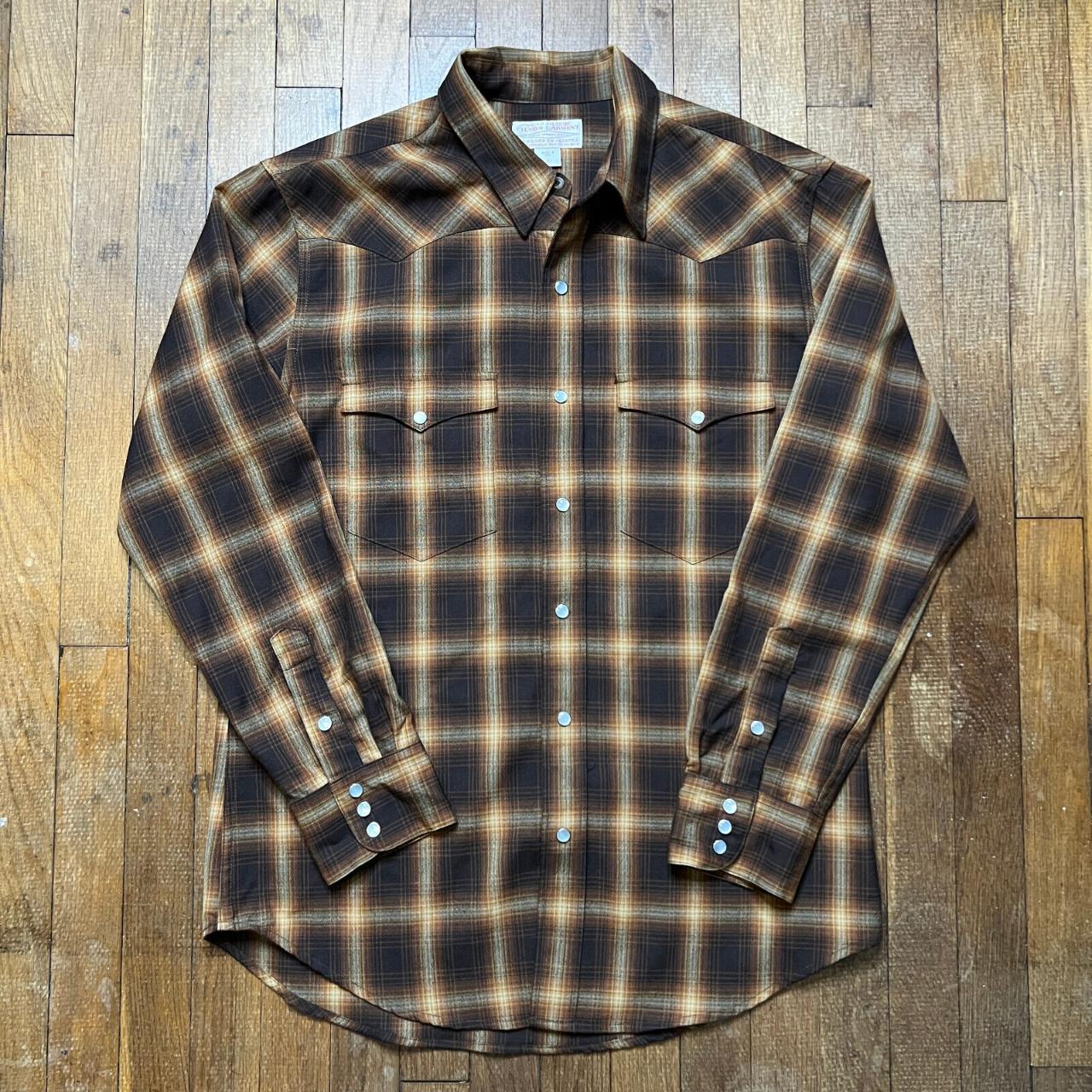 Filson Garment 100% Virgin Wool Flannel Plaid Shirt... - Depop