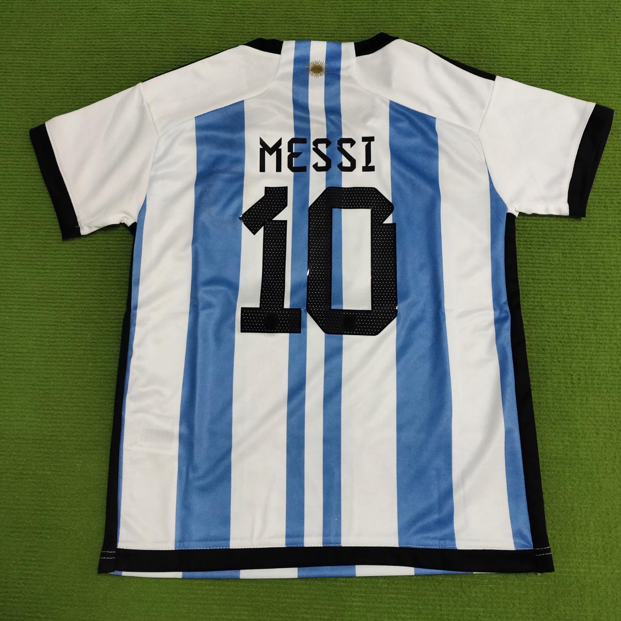 Argentina Football Shirt Messi No. 10(2022 World... - Depop