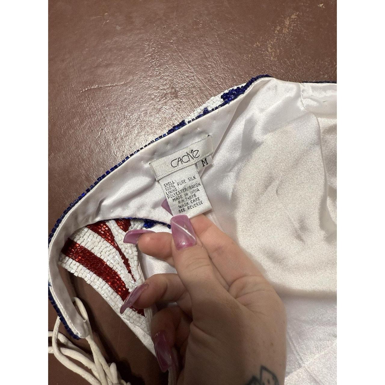 Cache Women's Blouse - Red - M – Cache Y2K Beaded… - image 3