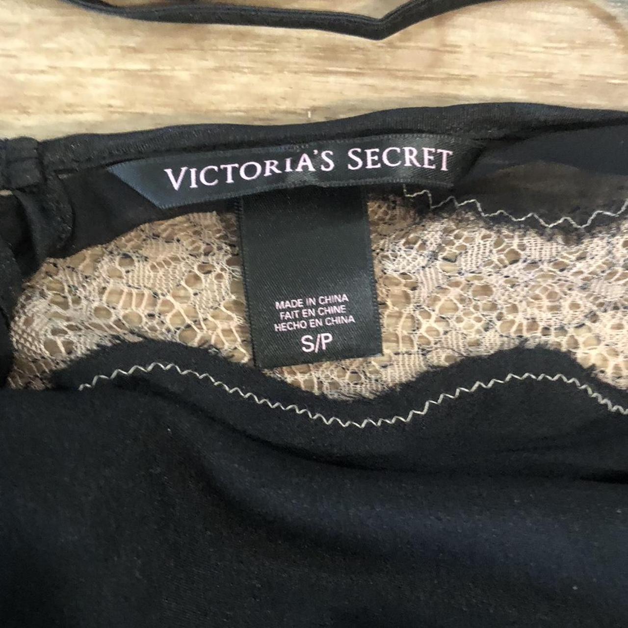 black mini lace Victorias secret slip dress with... - Depop