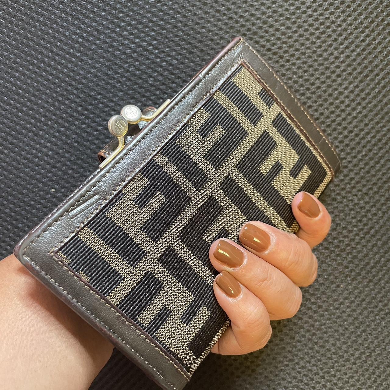 Fendi Monogram Wallet Preloved Showing worn Good. Depop