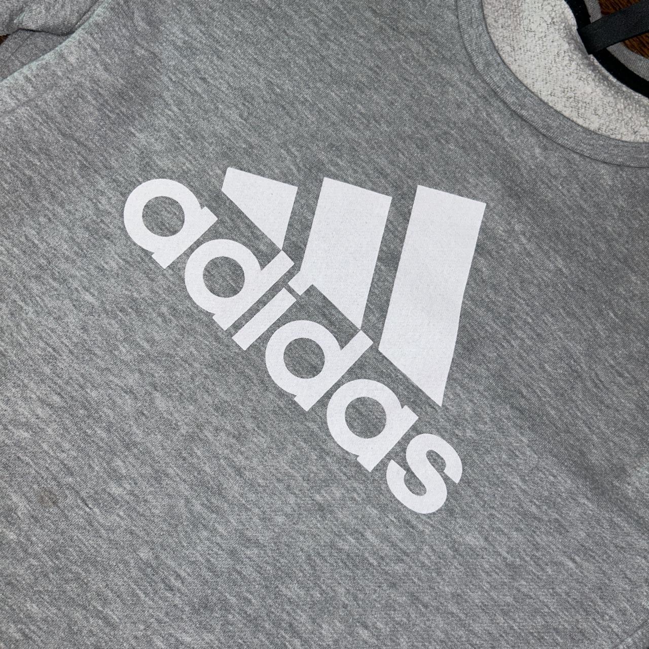 Adidas Grey Sweatshirt / Men’s Medium / 100% Cotton... - Depop