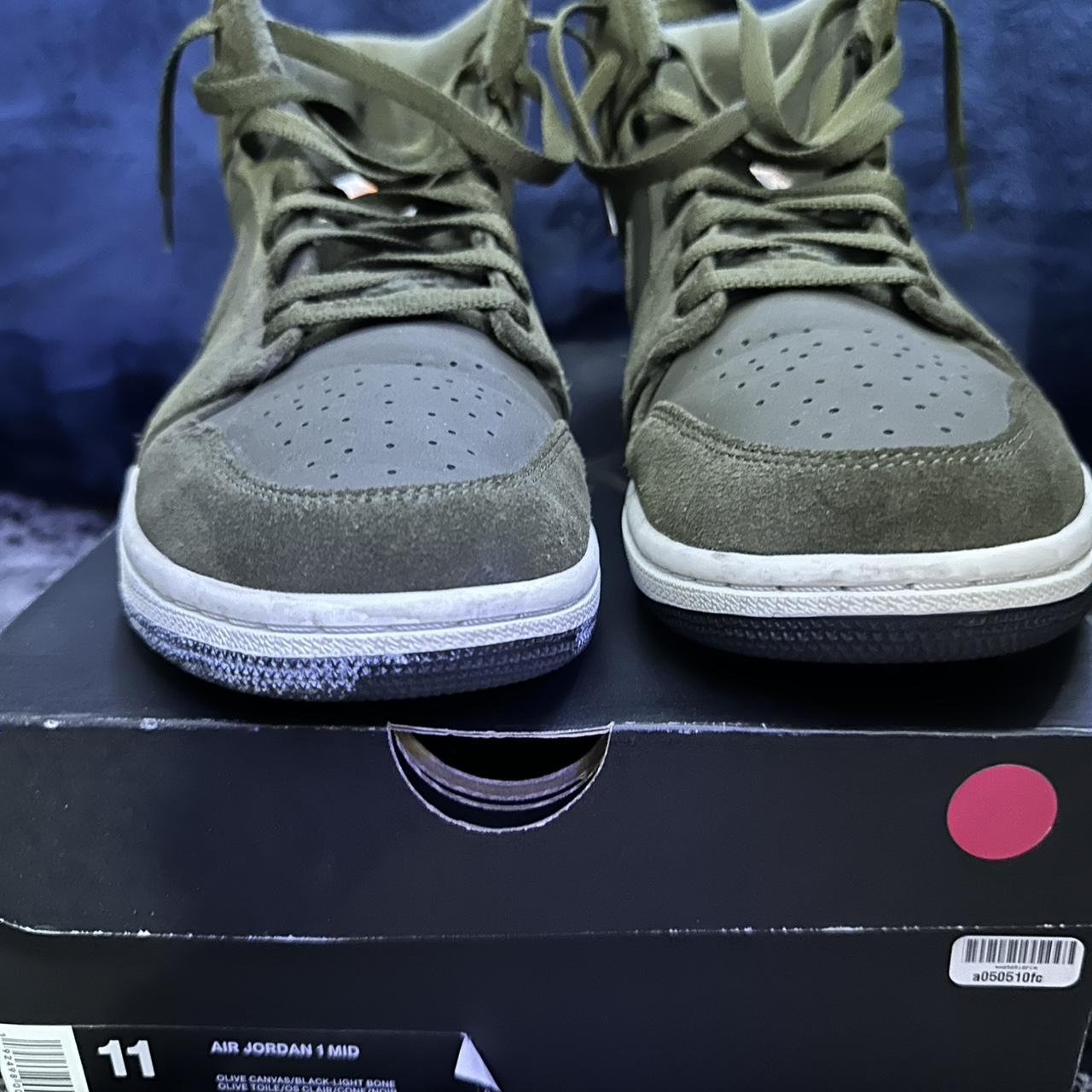 Air Jordan 1 Retro Mid ‘Olive Canvas’ Sz 11, great... - Depop