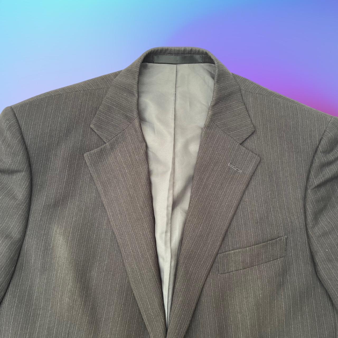 Grey Suit Jacket ABOUT THE ITEM: Marks and... - Depop