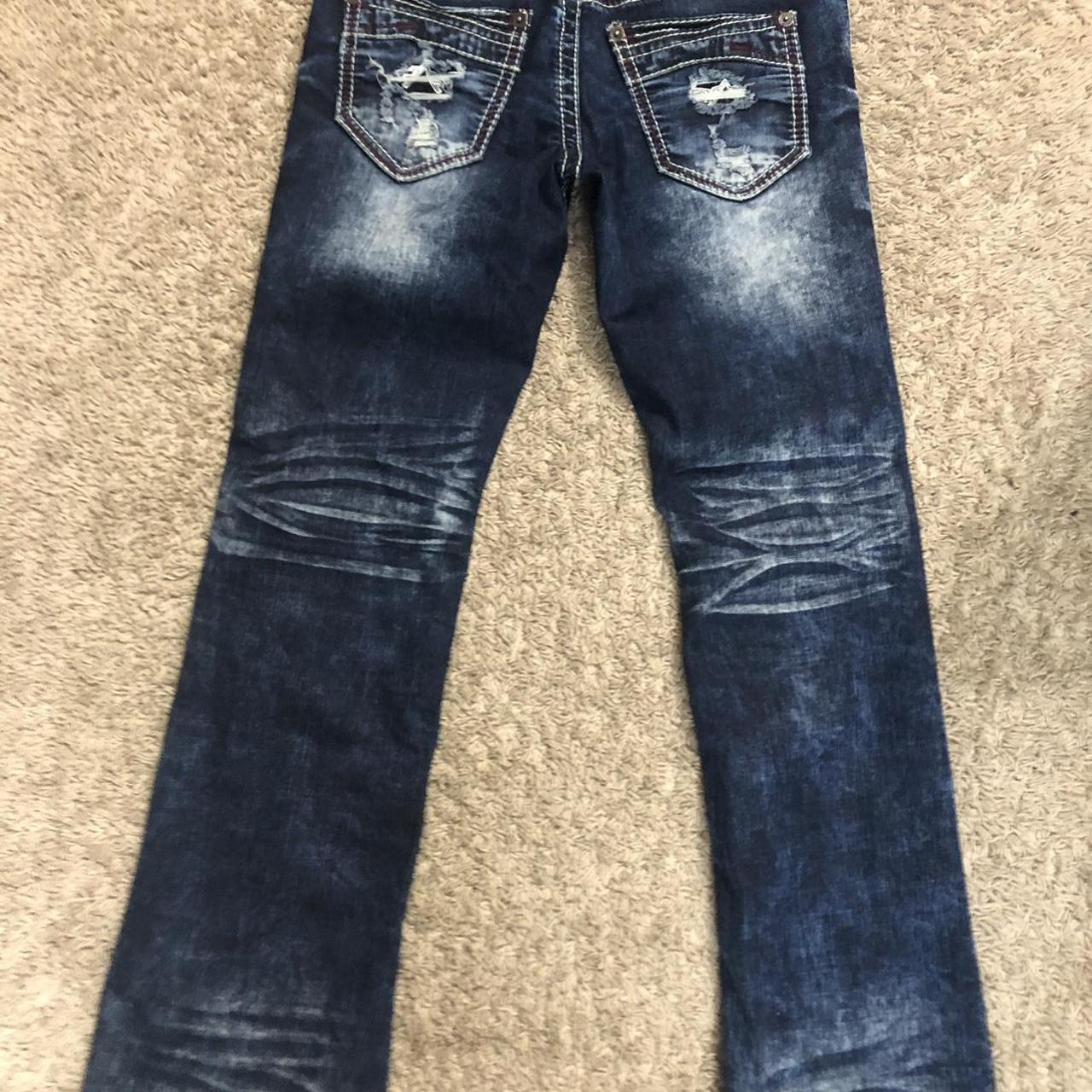 Men's Navy and Blue Jeans | Depop