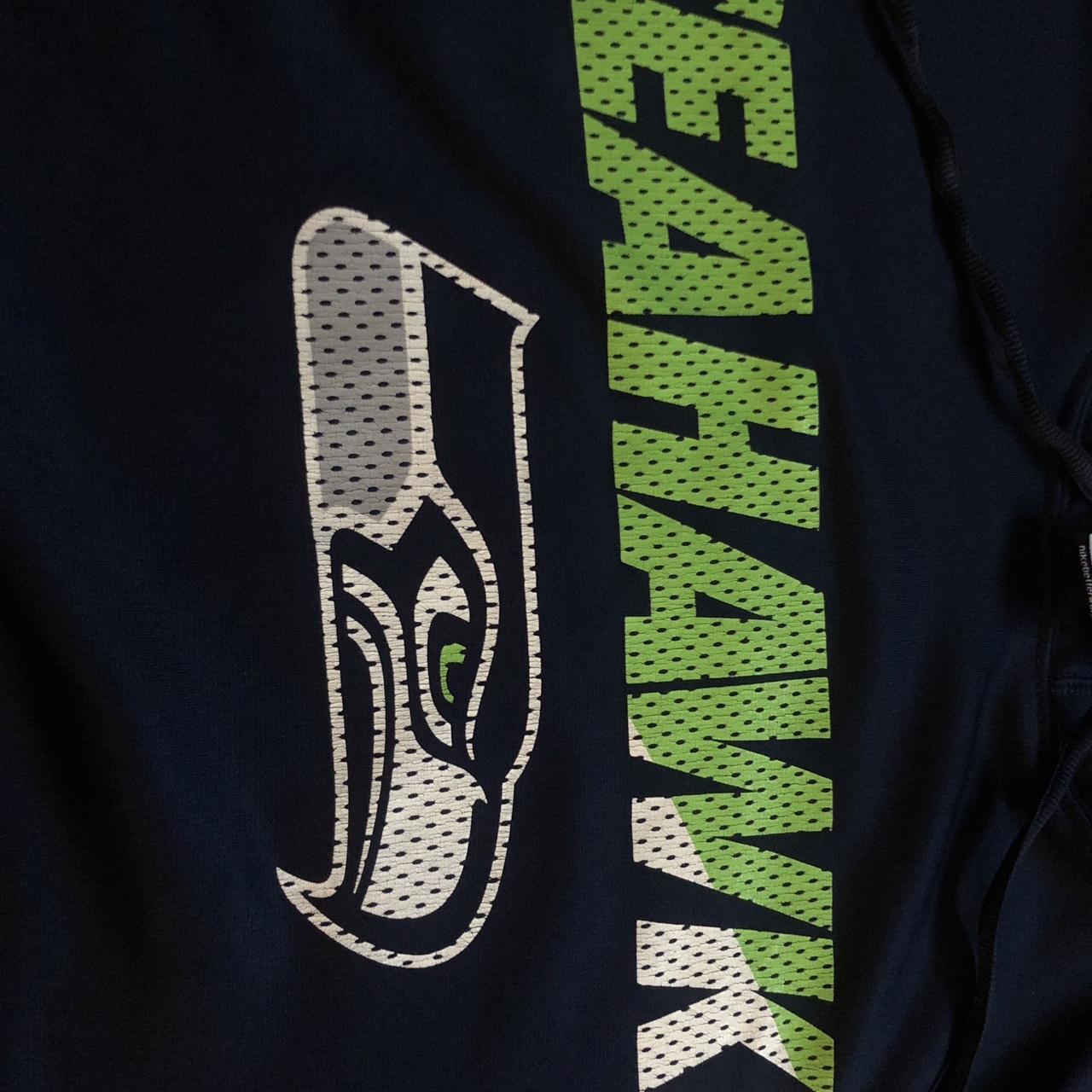 Seattle Seahawks Nike Hoodie Sweatshirt Green Blue - Depop