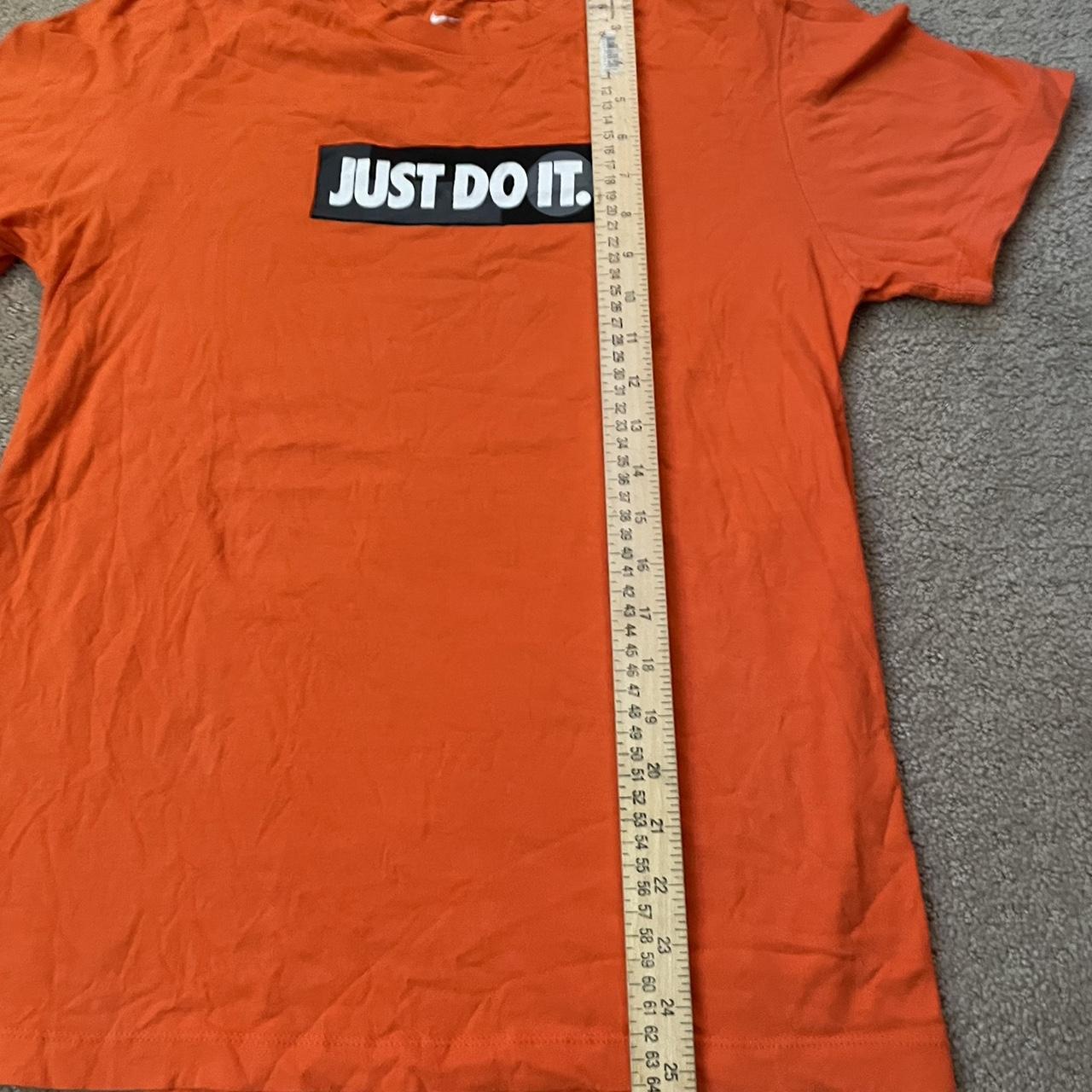 Nike just do top it orange shirt