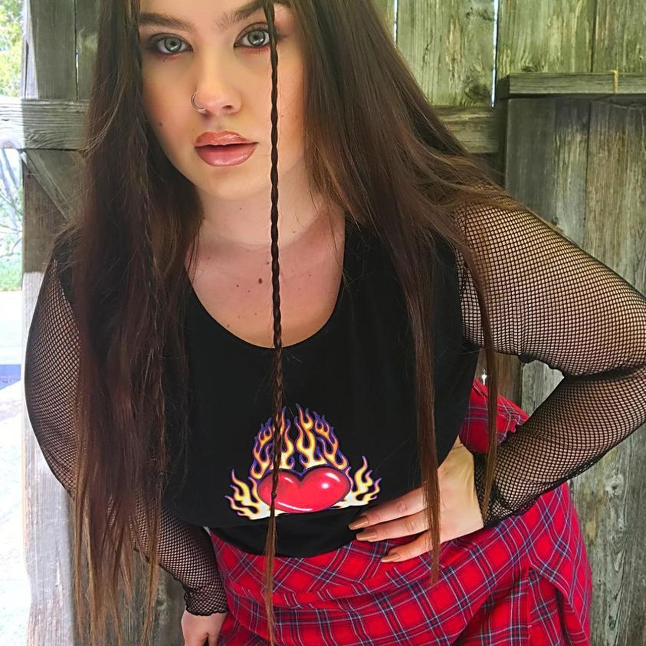 Dolls Kill Women's Red and Black Vest Depop