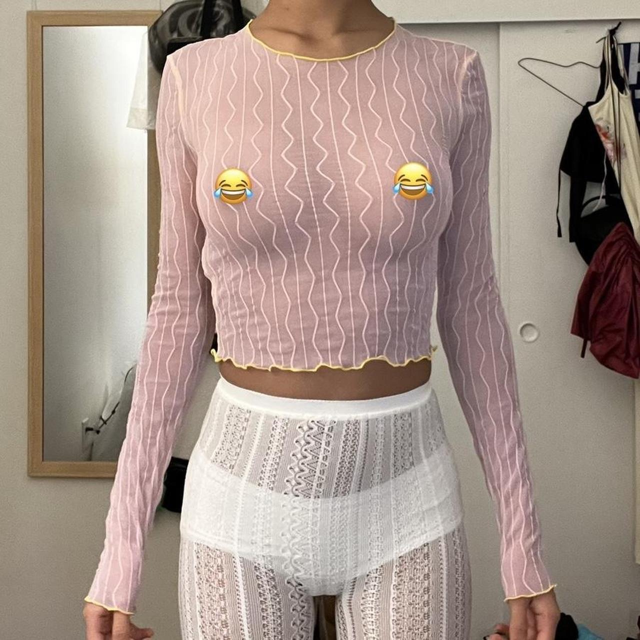 Pink mesh top #uo #urbanoutfitters #mesh #rave | Depop