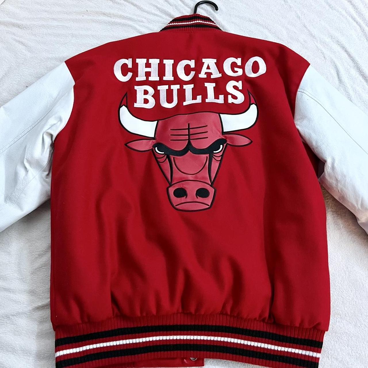 Chicago Bulls JH Leather Jacket Reversible... - Depop