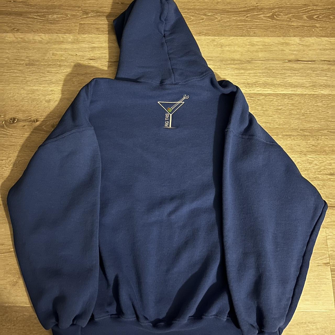 Blue Russell Hoodie No rips or stains Says XXL more... - Depop