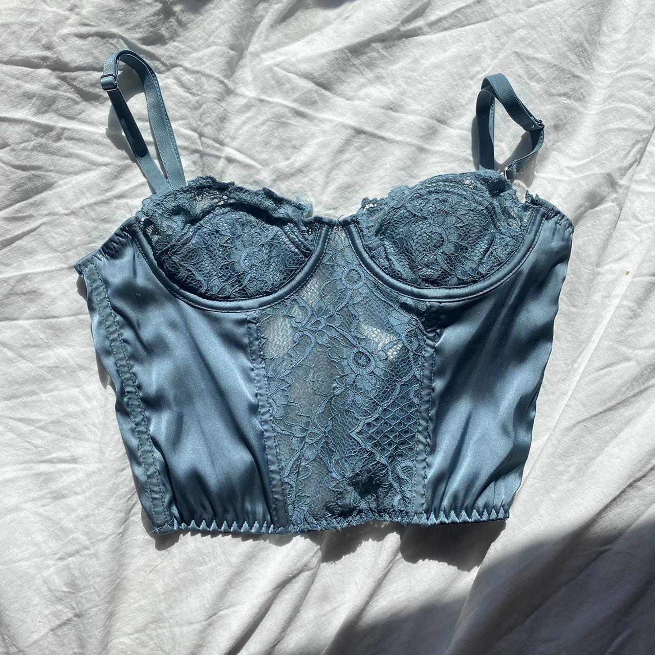 Stunning blue Urban Outfitters corset top in a size... Depop