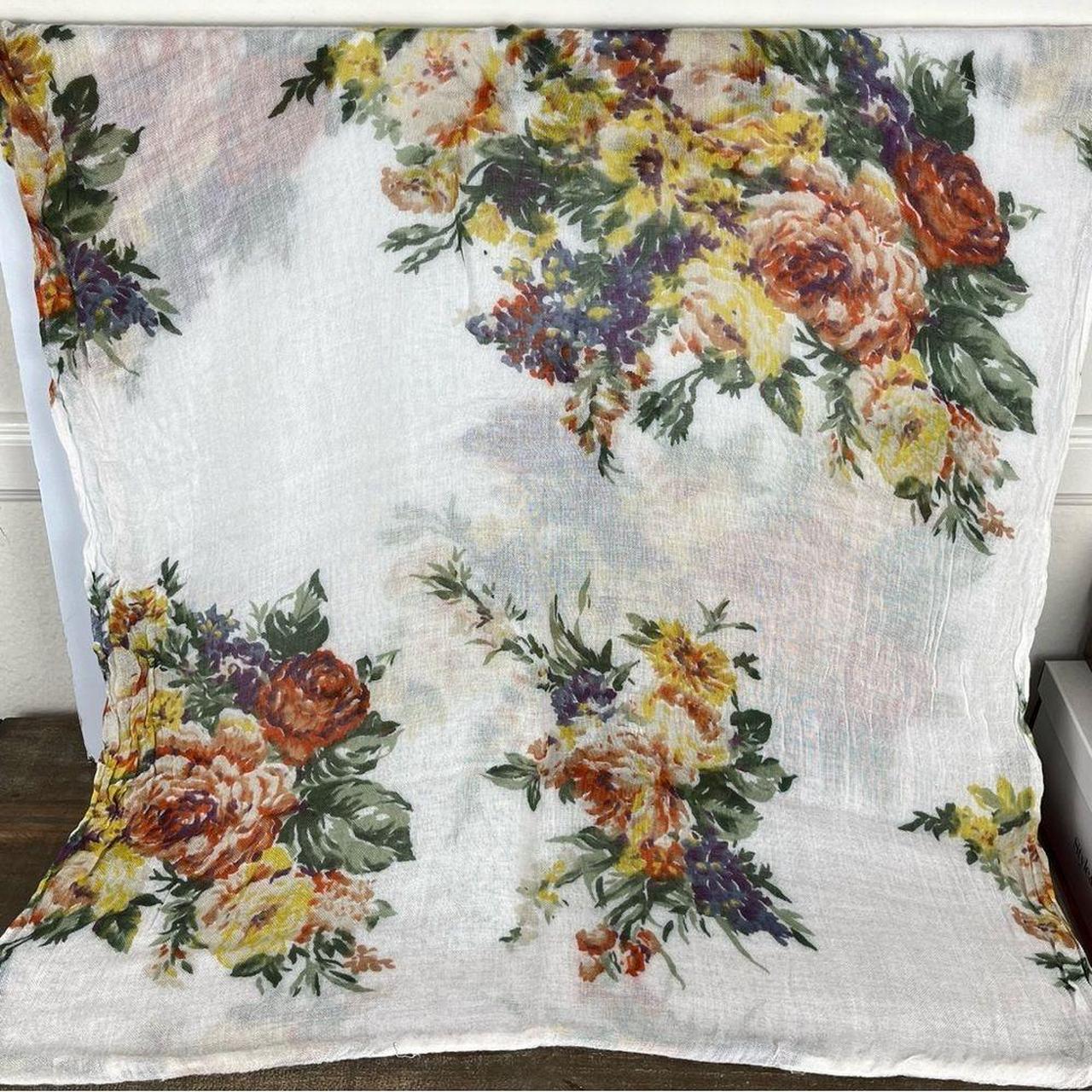 Source Unknown Women's Scarf - White/Green – Nata… - image 1