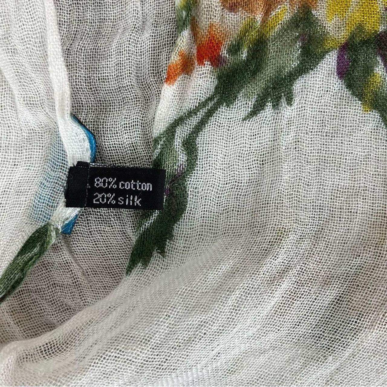 Source Unknown Women's Scarf - White/Green – Nata… - image 2