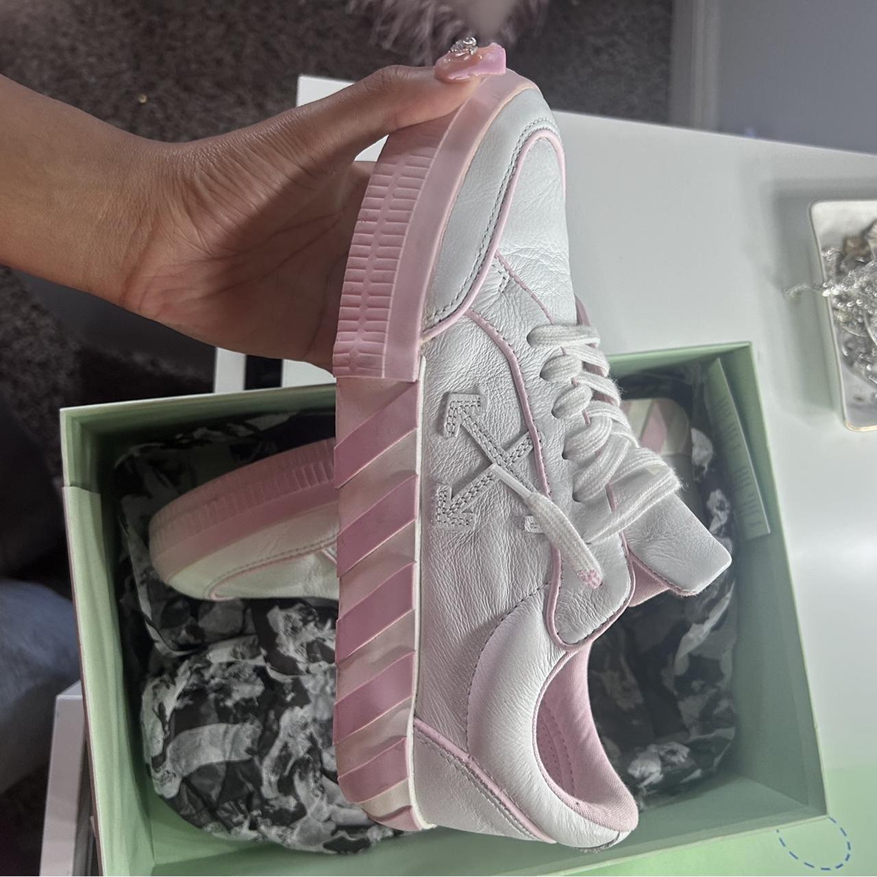 Off white low vulcanized outlined pink Depop