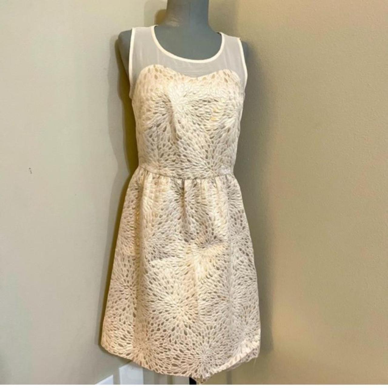 Elle formal dress Size 6 NWT Cream - Depop