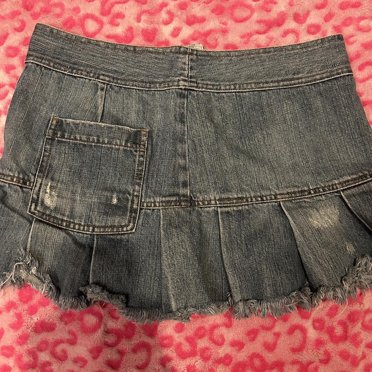 Denim cute 2000s skirt hardly worn don’t know what... - Depop