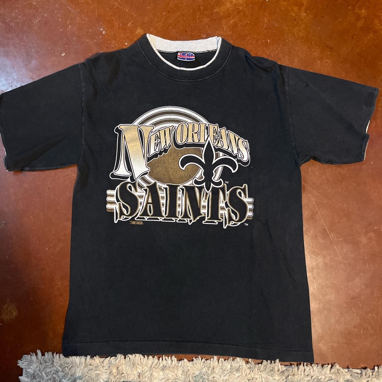 New Orleans saints Mitchell & Ness throwback t-shirt - Depop