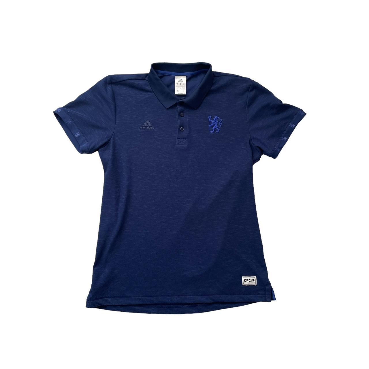 Adidas Chelsea Polo Shirt Navy Blue Size Depop - Main Image