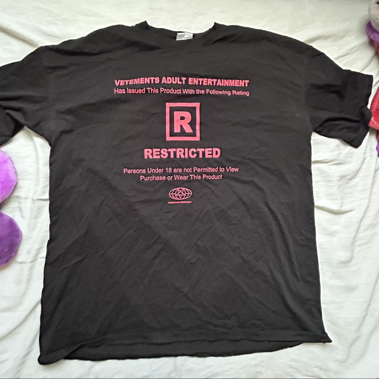 *REP* VETEMENTS R rated shirt - Depop