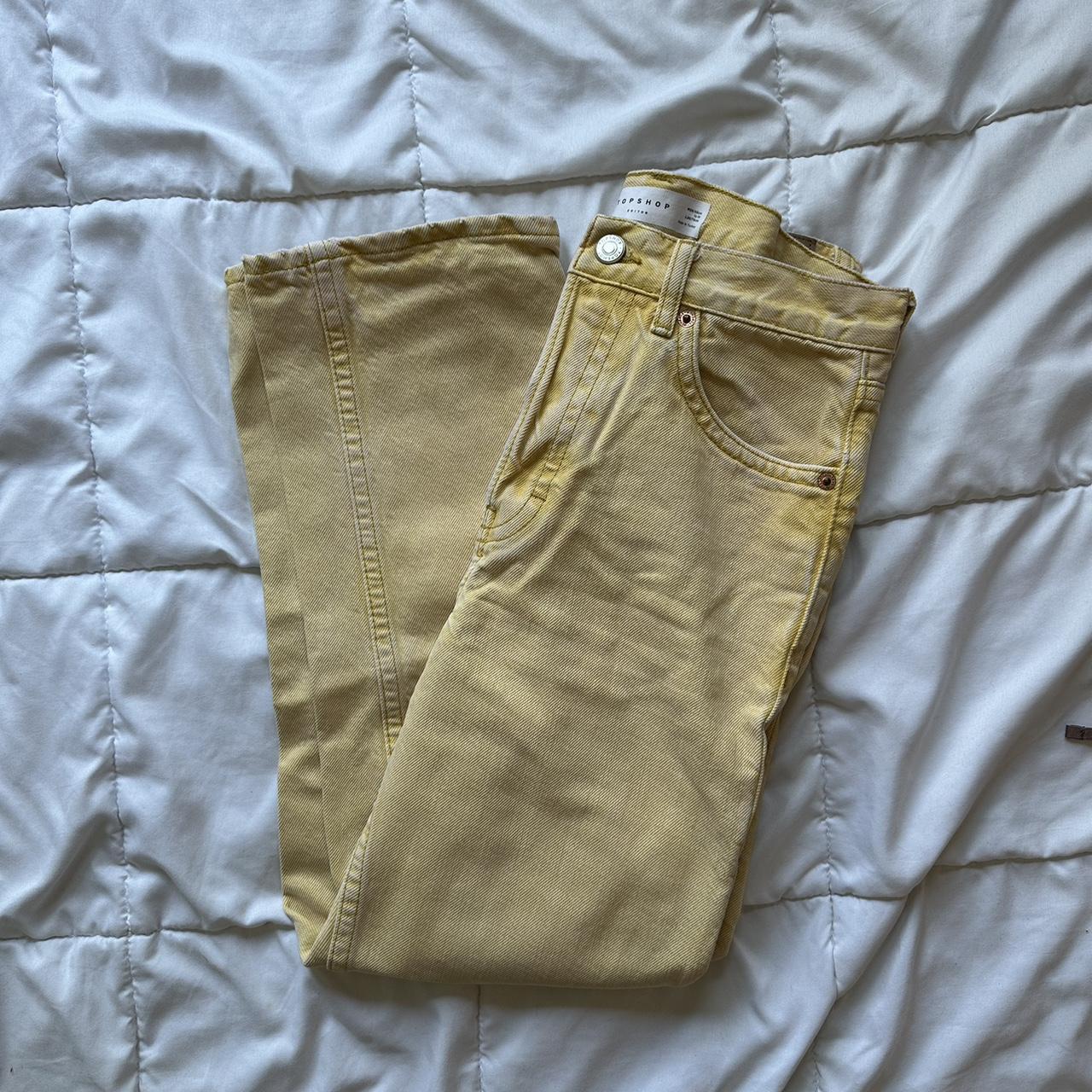 Topshop yellow jeans sale