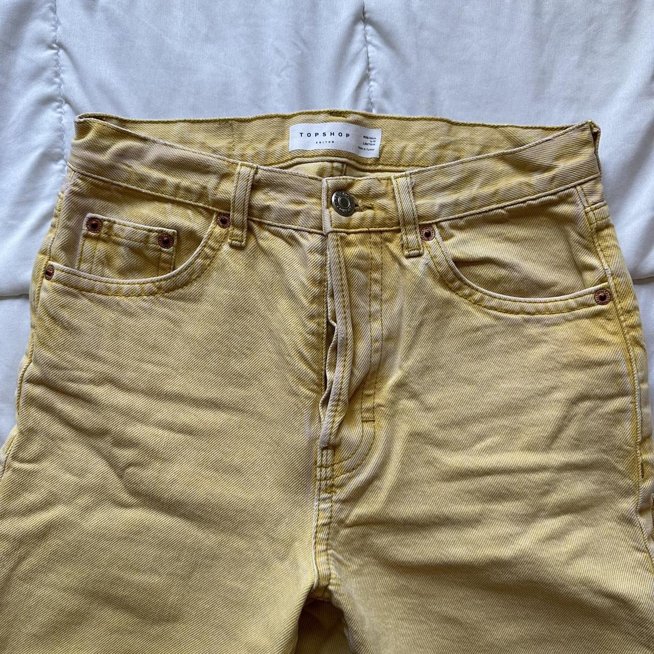 Topshop yellow jeans sale