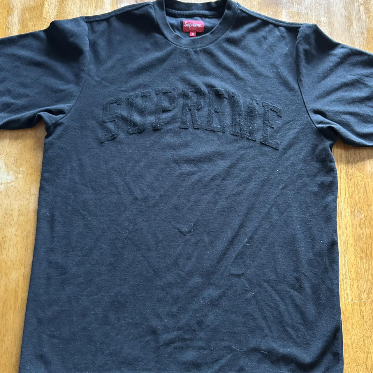 Supreme chenille arc logo T-shirt - Depop