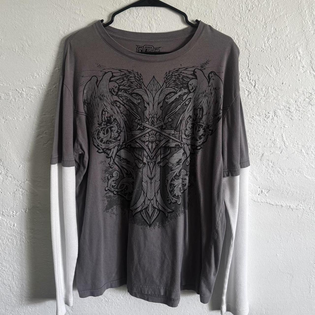 Mind Slaughter Project G/R Gray T-shirt Size : | Depop