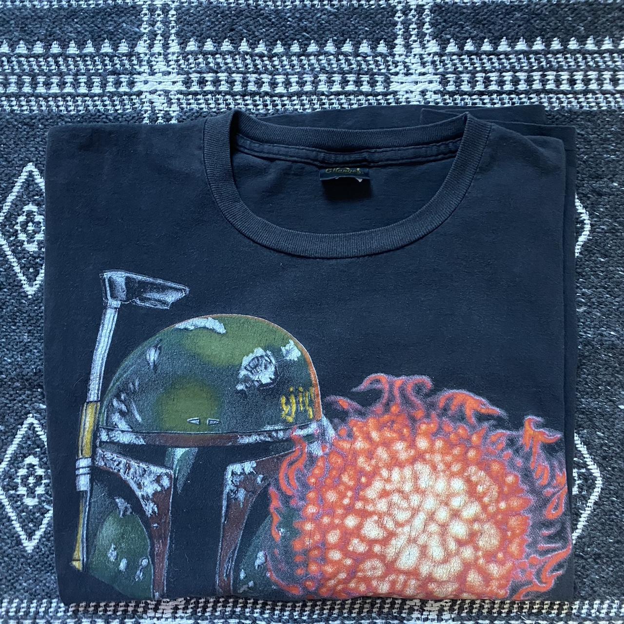 Vintage Star Wars Shirt Mens XL Faded Black Changes Boba