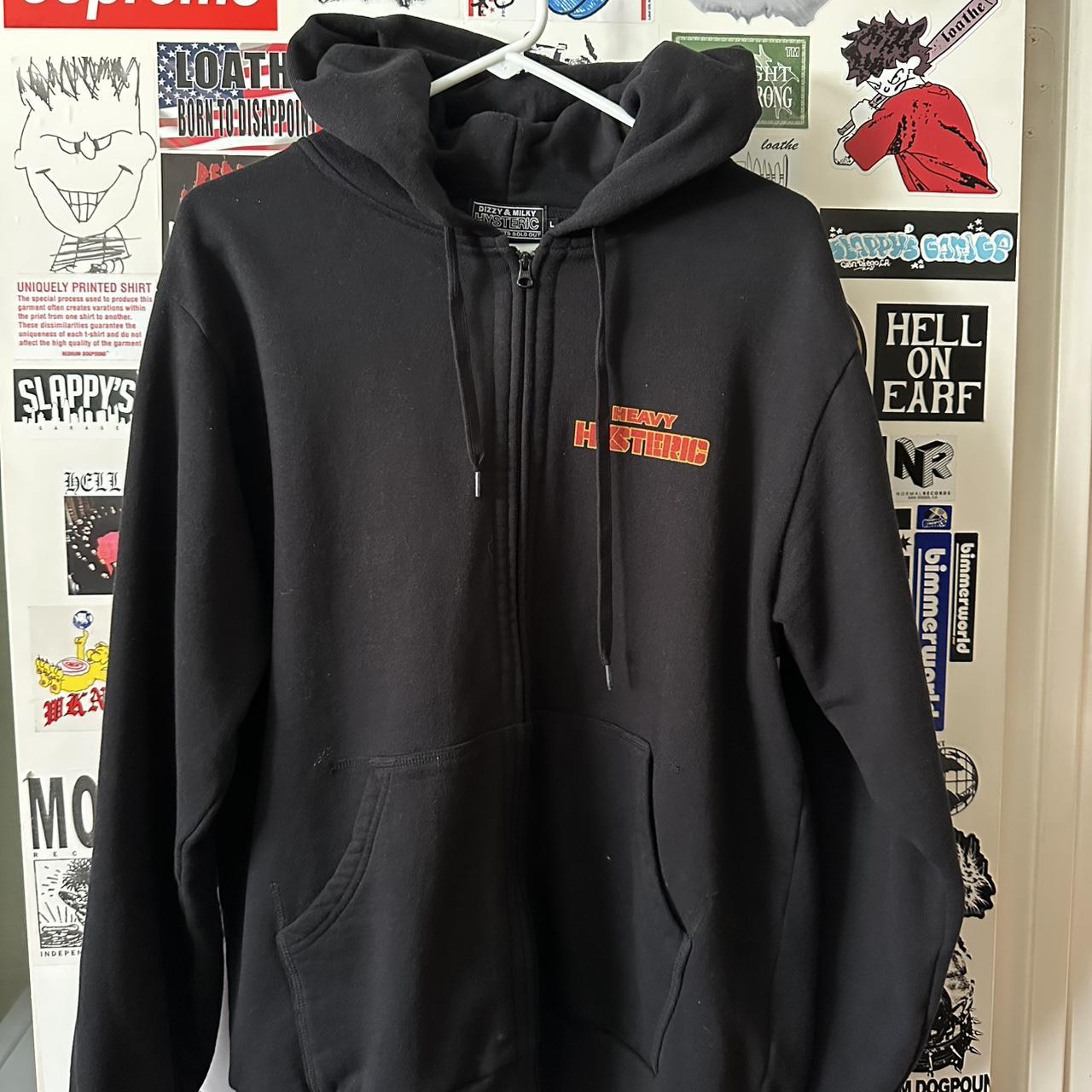 Hysteric glamour-hoodie - Depop Hysteric glamour-hoodie - Depop