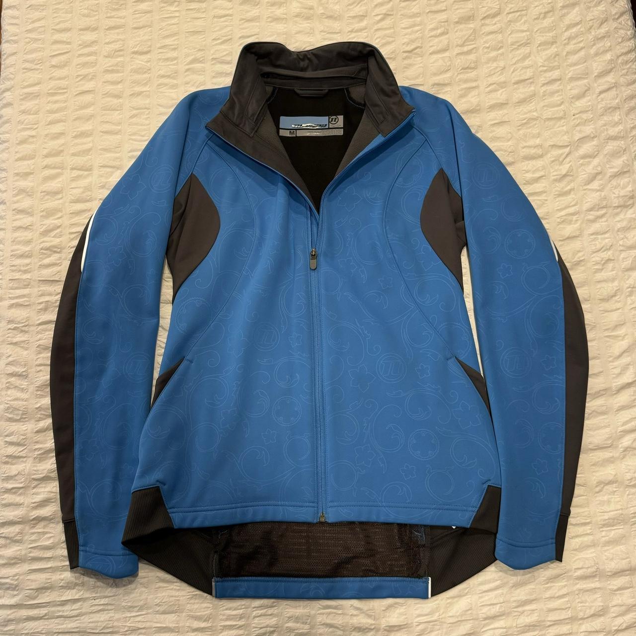 REI novara blue and metallic cycling jacket Depop