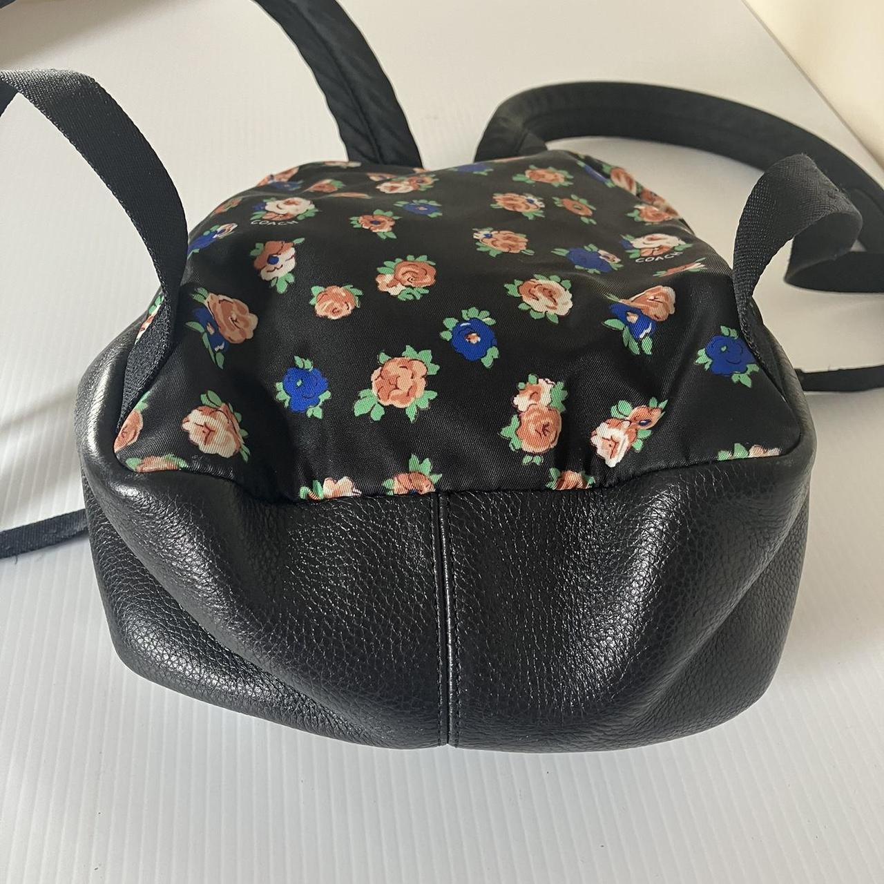 Coach floral hot sale mini backpack