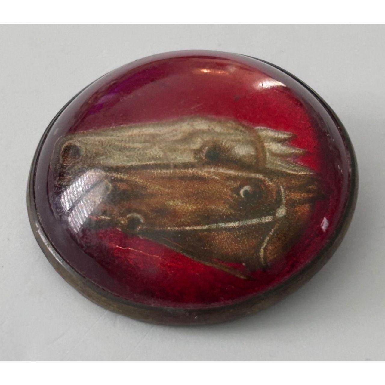 Source Unknown Women's Brooch - Red/Multi – Antiq… - image 1